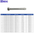 1.5mm Veterinary Stainless Steel Locking Screw, Orthopedic Implant for Animal Bone Fracture Repair