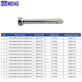 2.0mm Veterinary Stainless Steel Locking Screw, Orthopedic Implant for Animal Bone Fracture Repair